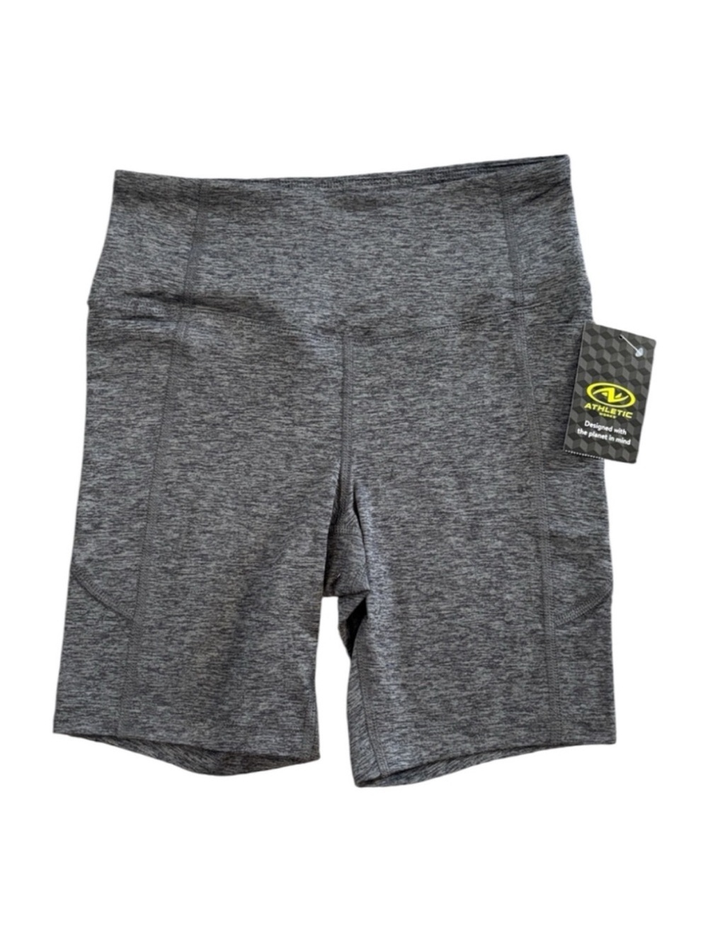 NEW! Women’s Heather Grey Bike Shorts NWT Running Workout Athletic
